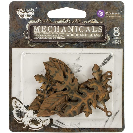 Finnabair&#xAE; Mechanicals Woodland Leaves Metal Embellishments